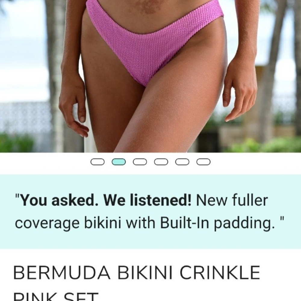 Pink Crinkle Bikini